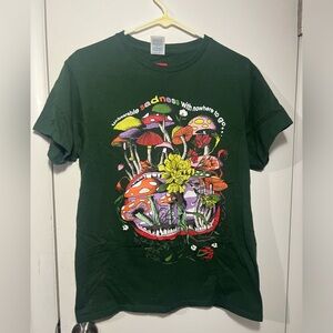 Graphic Green T-Shirt with Mushroom Design Teen Hearts Brand